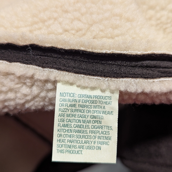 LL Bean Men Brown Sherpa Lined Faux Suede Barn Jacket Coat Large Grandpa Chore - Picture 12 of 12